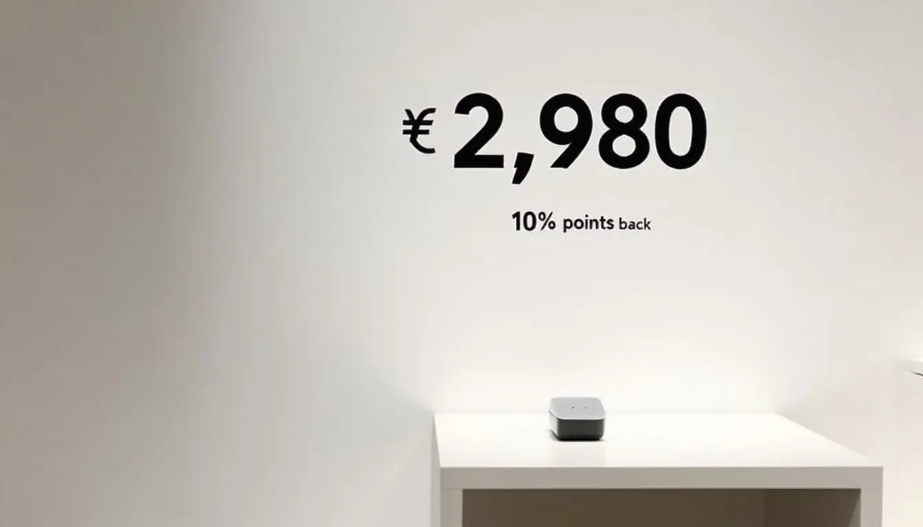 この画像は、ビックカメラの商品の価格表示とポイント還元率の例を示しています。日用品や家電製品の購入時に得られるビックポイントの付与についての情報が記載されています。